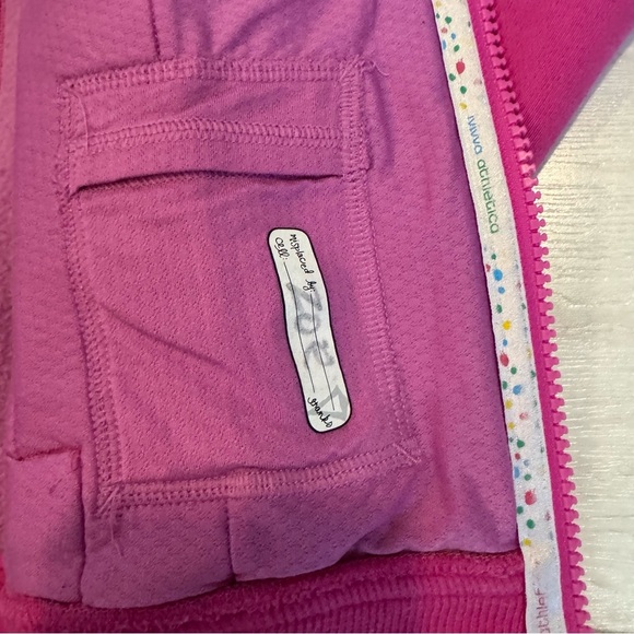 Ivivva By Lululemon Pink Remix Full-Zip French Terry Hoodie Sweatshirt 14 Girls - Picture 3 of 8